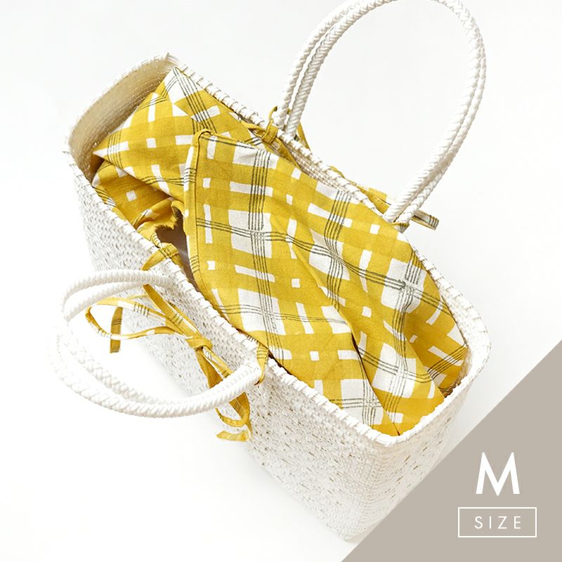 ORIGINAL - BAG IN BAG - BLOCK PRINT CHECK - Yellow (M) | Letra