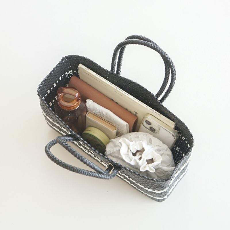 【新品】限定アイテム　レトラ　メルカドバッグLINEA MERCADO BAG - WEB SHOP Limited - LINEA - Black / Cream（SHORT XS