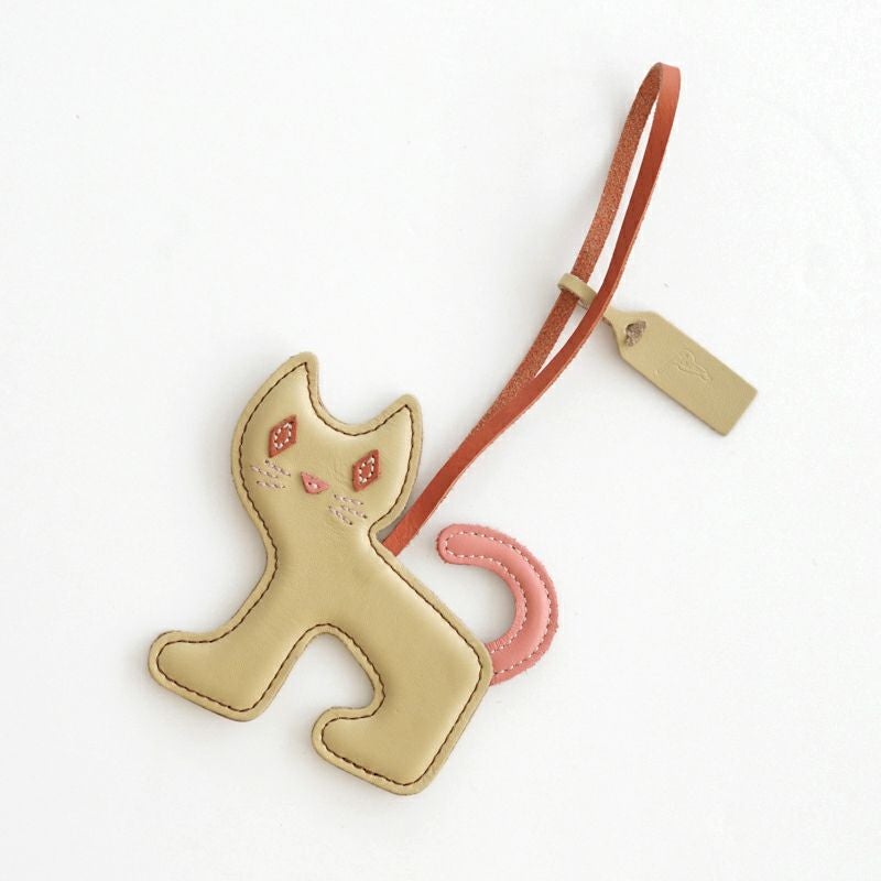 LEATHER ANIMALITO CHARM - CAT - Ivory - | Letra｜レトラ公式通販