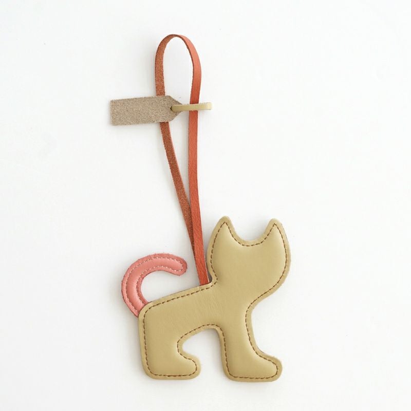 LEATHER ANIMALITO CHARM - CAT - Ivory - | Letra｜レトラ公式通販