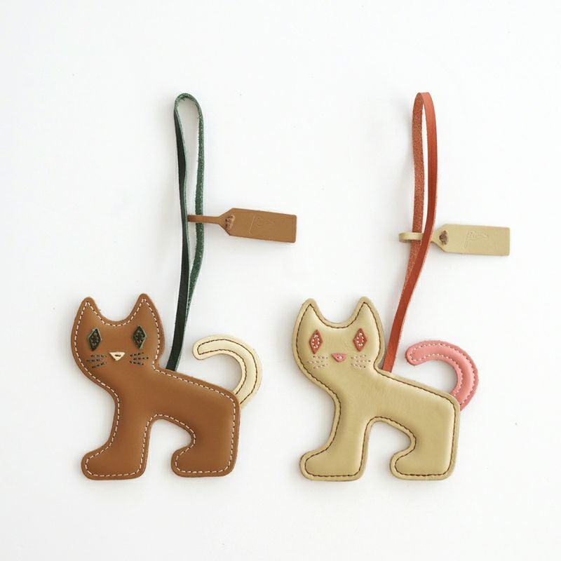 LEATHER ANIMALITO CHARM - CAT - Ivory - | Letra｜レトラ公式通販