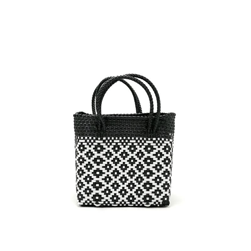 MERCADO BAG - FINE ROMBO - Black / White (DICE) | Letra｜レトラ