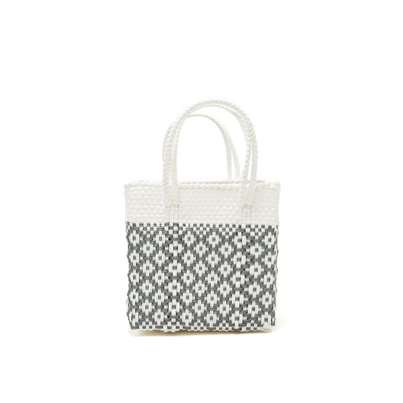 MERCADO BAG - FINE ROMBO - White / Silver (DICE) | Letra｜レトラ