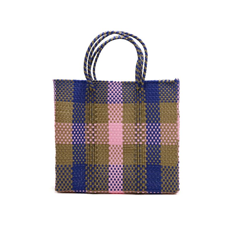 MERCADO BAG - ROMBO - Metallic Blue / White (M) | Letra｜レトラ