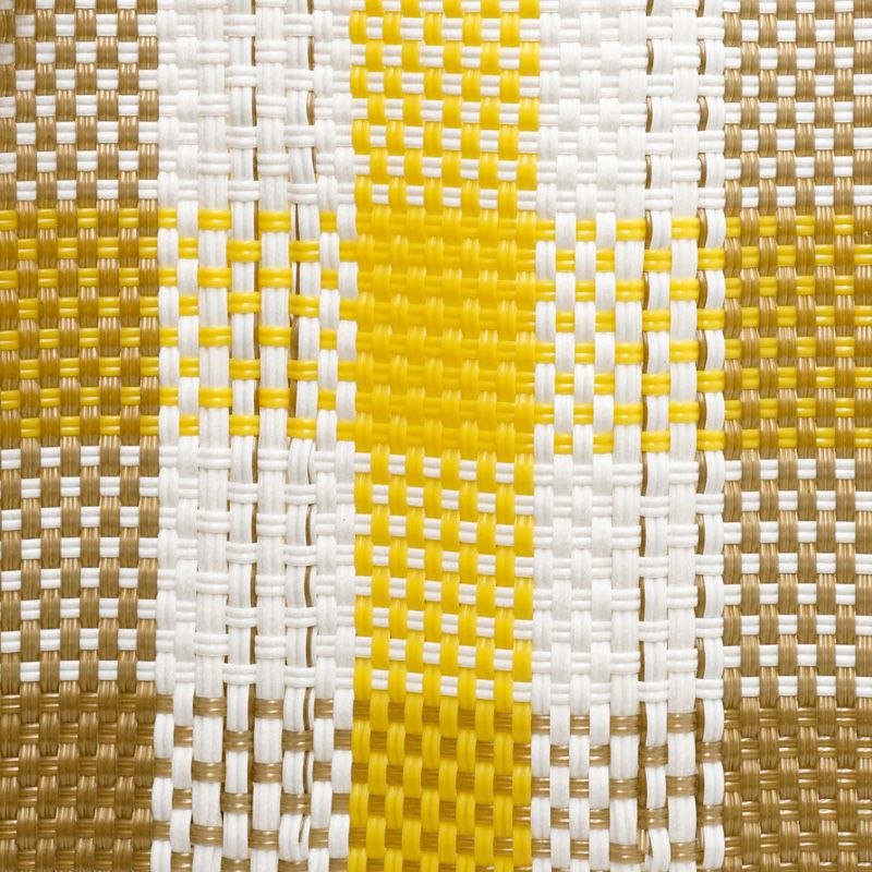 MERCADO BAG - 3COLORS CHECK - White / Yellow / Gold (S) | Letra