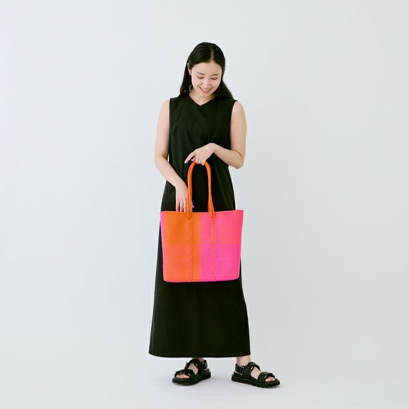 MERCADO BAG - ARENA - LONG HANDLE - Oragnge / Pink (M) | Letra