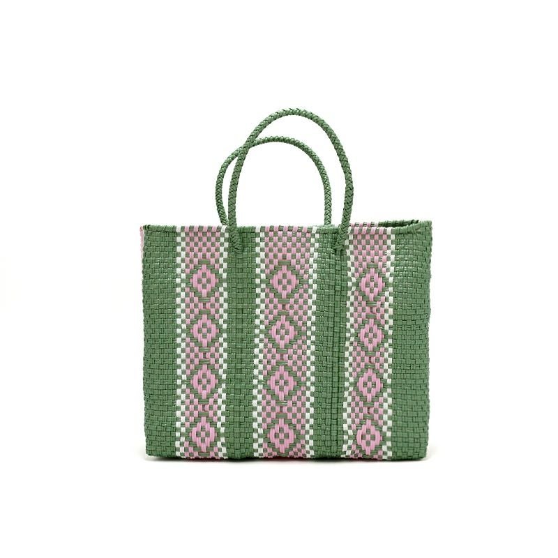 MERCADO BAG - SERIE - Metallic Green / Pink / White (XS) | Letra