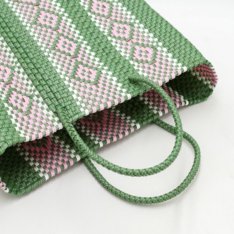 MERCADO BAG - SERIE - Metallic Green / Pink / White (XS) | Letra