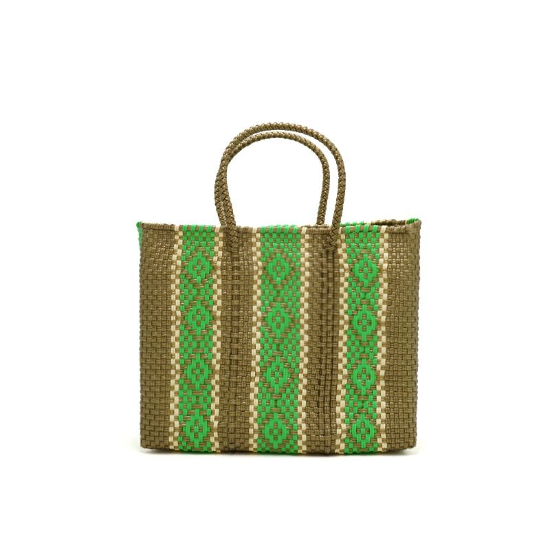 MERCADO BAG - SERIE - Gold / Light Green / Cream (XS) | Letra