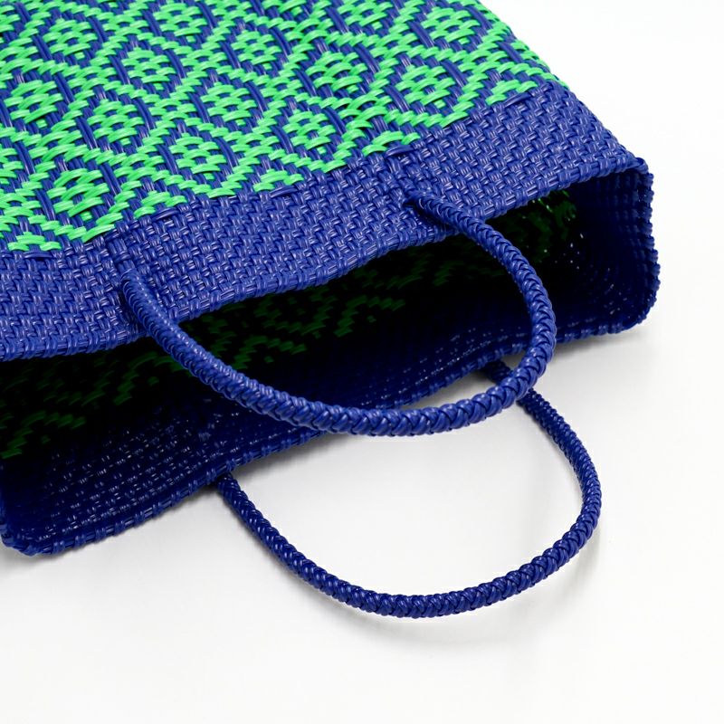 MERCADO BAG - TILE - Navy / Light Green (XS) | Letra｜レトラ公式通販