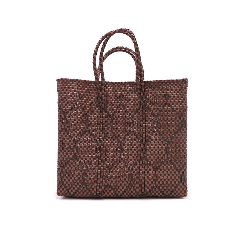 レトラメルカドバックブラウン　Lサイズ MERCADO BAG - RITMO - Copper / Brown (S) | Letra｜レトラ公式通販