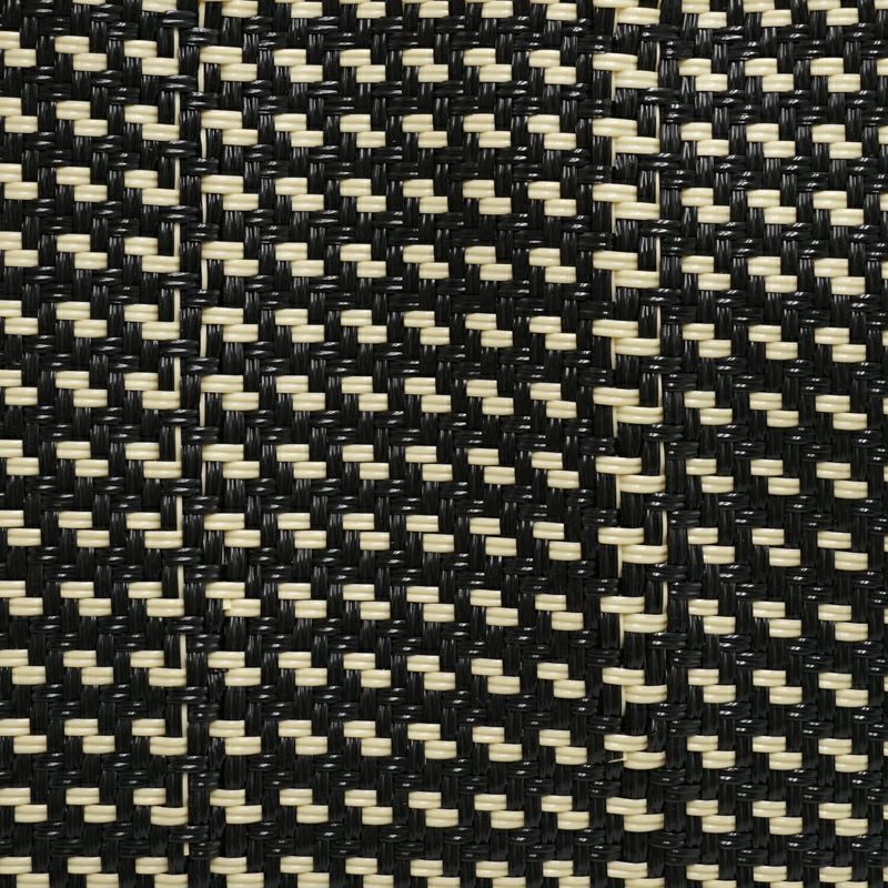 MERCADO BAG - HOUNDSTOOTH - LONG HANDLE - Black / Cream (M