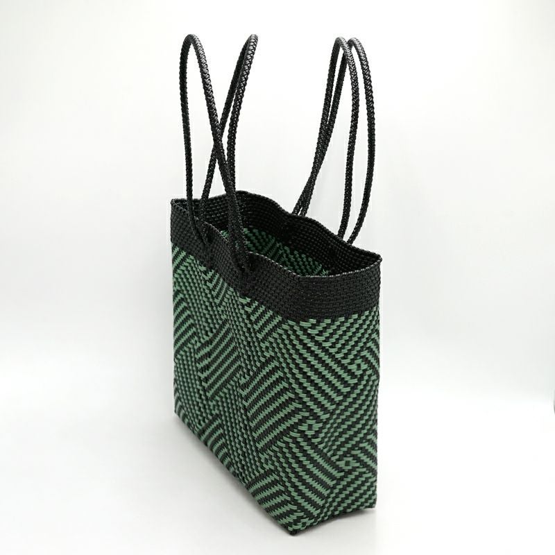 MERCADO BAG - TAPETE - LONG HANDLE - Black / Metallic Green (M