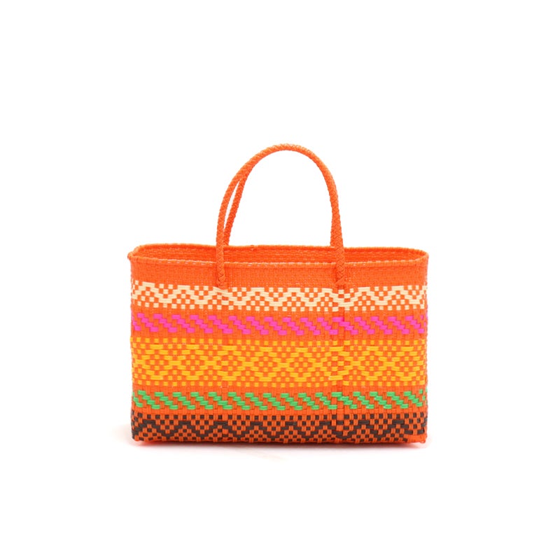 新品未使用・ レトラ メルカドバッグ オレンジ系 MERCADO BAG - FRUTA - Orange / Multi Color (SHORT XS) | Letra