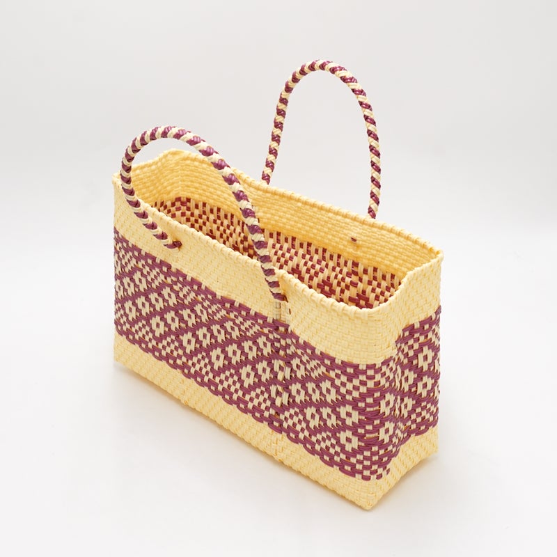 MERCADO BAG - MIMOSA - Cream / Metallic Pink (SHORT XS) | Letra