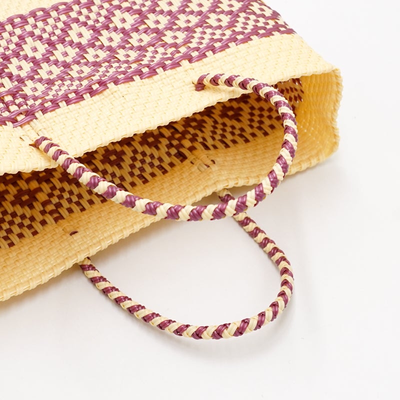 MERCADO BAG - MIMOSA - Cream / Metallic Pink (SHORT XS) | Letra