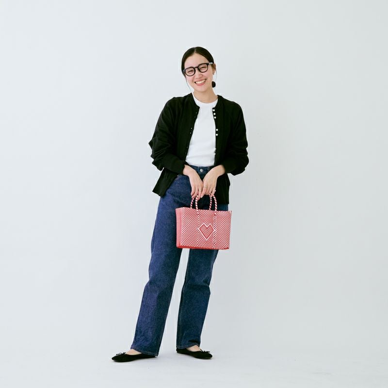 MERCADO BAG - CHICA - CORAZON - Red / White (XXS) | Letra｜レトラ