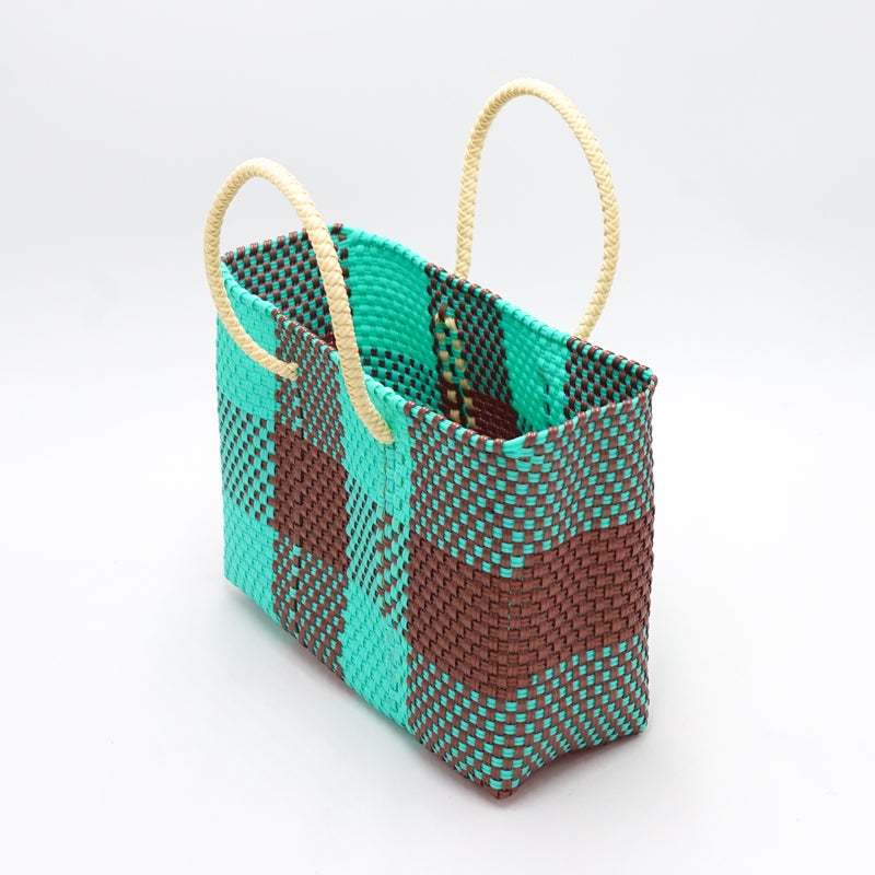 MERCADO BAG - CHICA - CHECK - Copper / Mint (XXS) | Letra｜レトラ