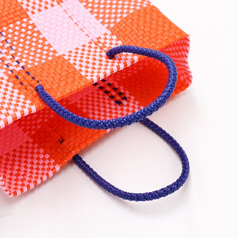 MERCADO BAG - CHICA - CHECK - Pink / Orange (XXS) | Letra｜レトラ