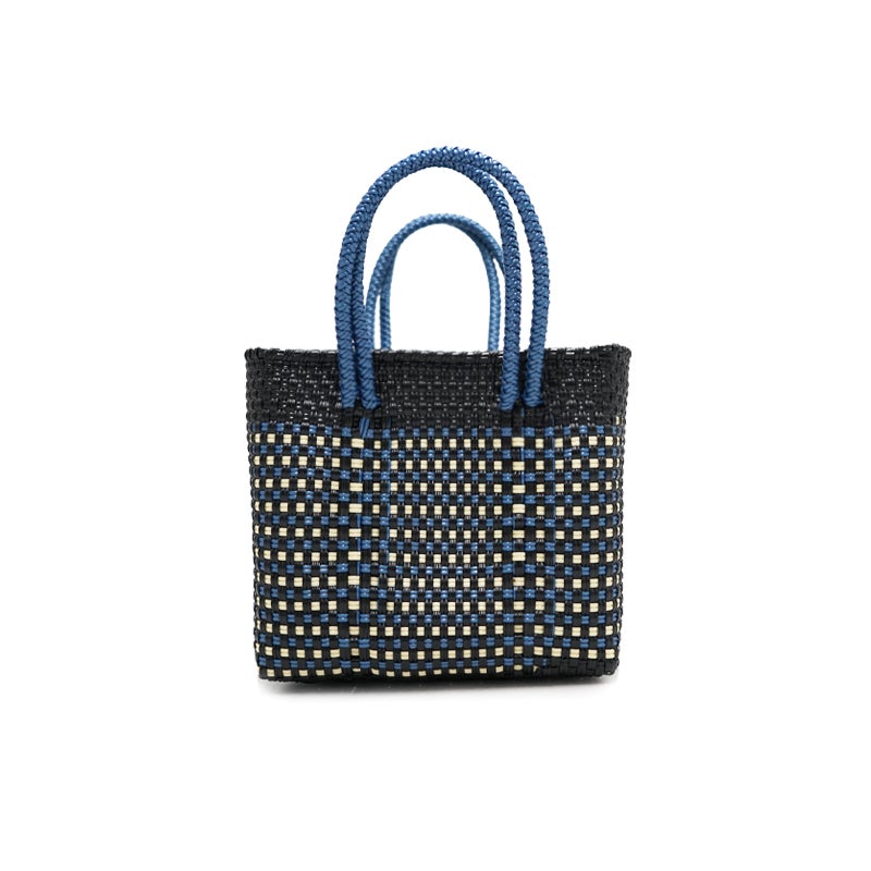 MERCADO BAG - DICE - MOSAIC - Black / Cream / Metallic Blue