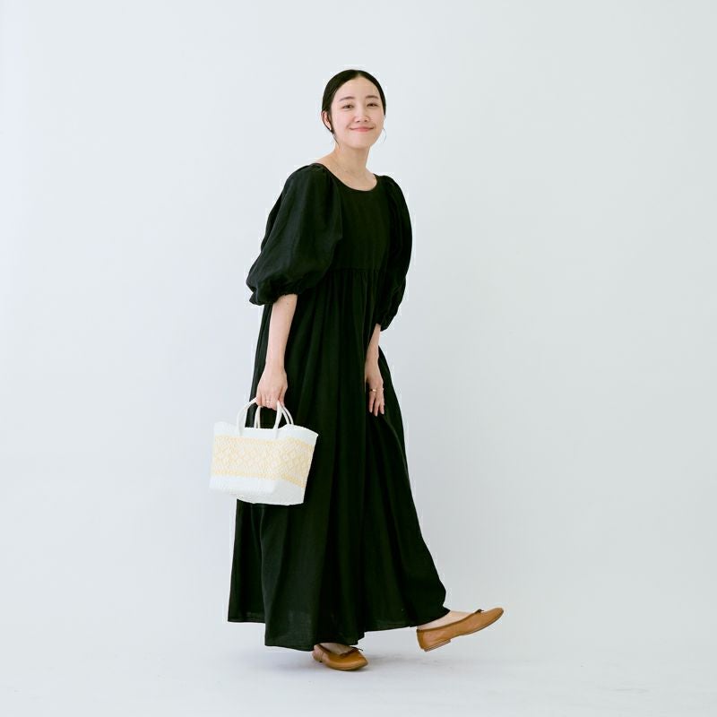 【未使用品】かごバッグ 下駄 セット MERCADO BAG - DICE - MIMOSA - White / Cream | Letra｜レトラ公式通販