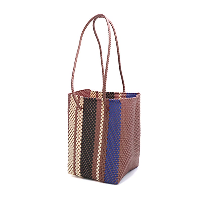 MERCADO BUCKET - MULTI STRIPE - Copper / Cream / Black / Navy