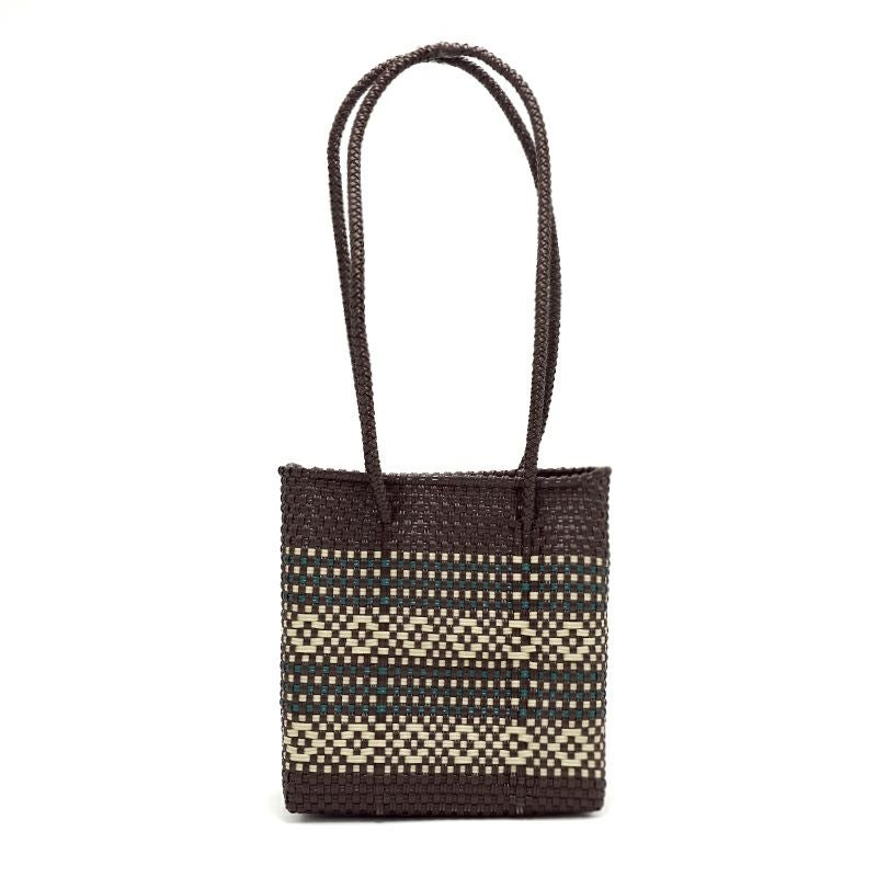 MERCADO BUCKET SLIM STYLE - GARDEN - Brown / Cream / Dark Green