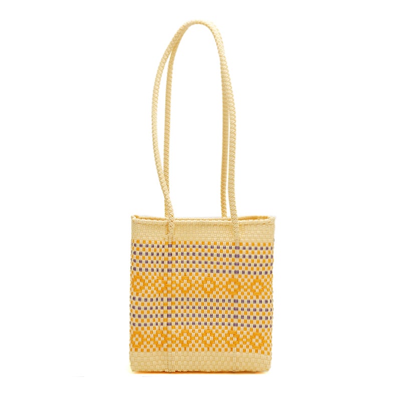MERCADO BUCKET SLIM STYLE - GARDEN - Cream / Yellow / Metallic