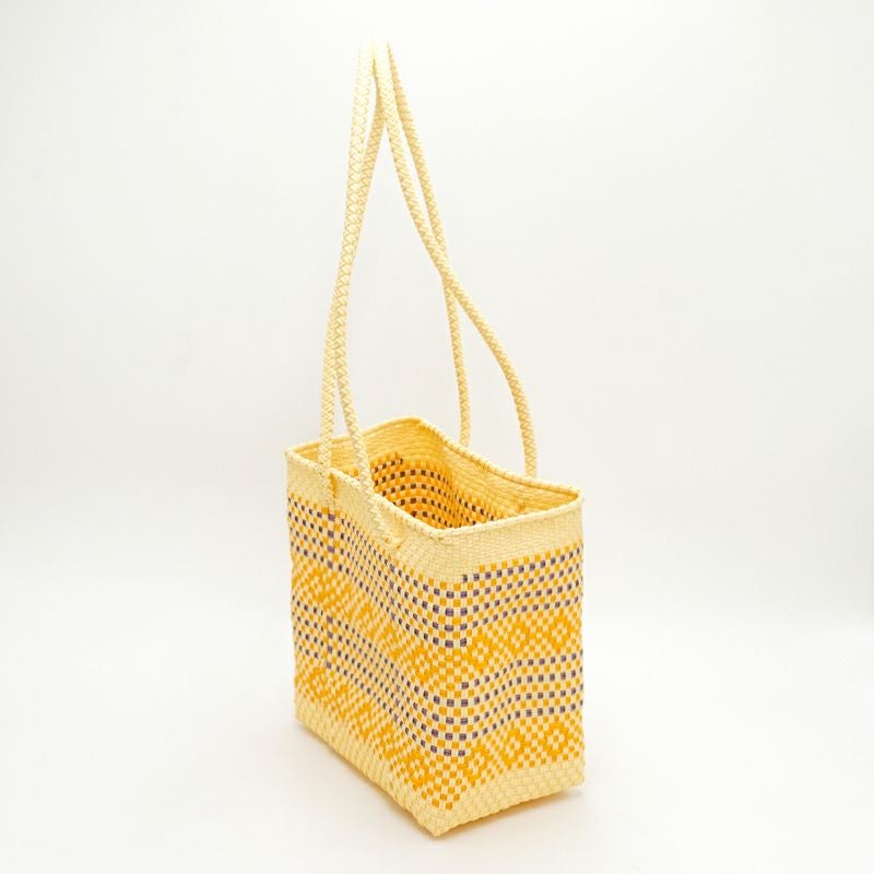 MERCADO BUCKET SLIM STYLE - GARDEN - Cream / Yellow / Metallic