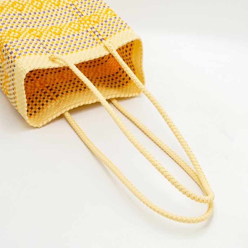 MERCADO BUCKET SLIM STYLE - GARDEN - Cream / Yellow / Metallic