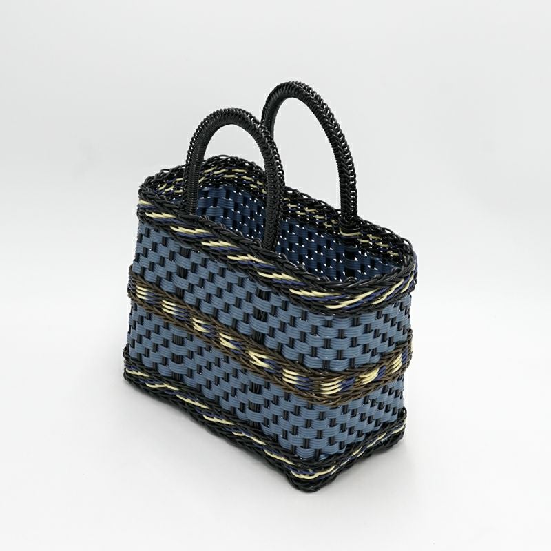 CLASICO BAG - Black / Metallic Blue (XXS) | Letra｜レトラ公式通販