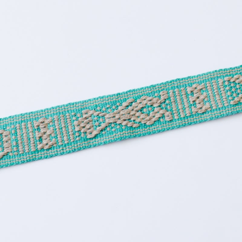 青と緑のストライプ 織物ランナー、裂織 JALIEZA WEAVING SHOULDER KIT 2026 vol.02 - I | Letra｜レトラ公式通販