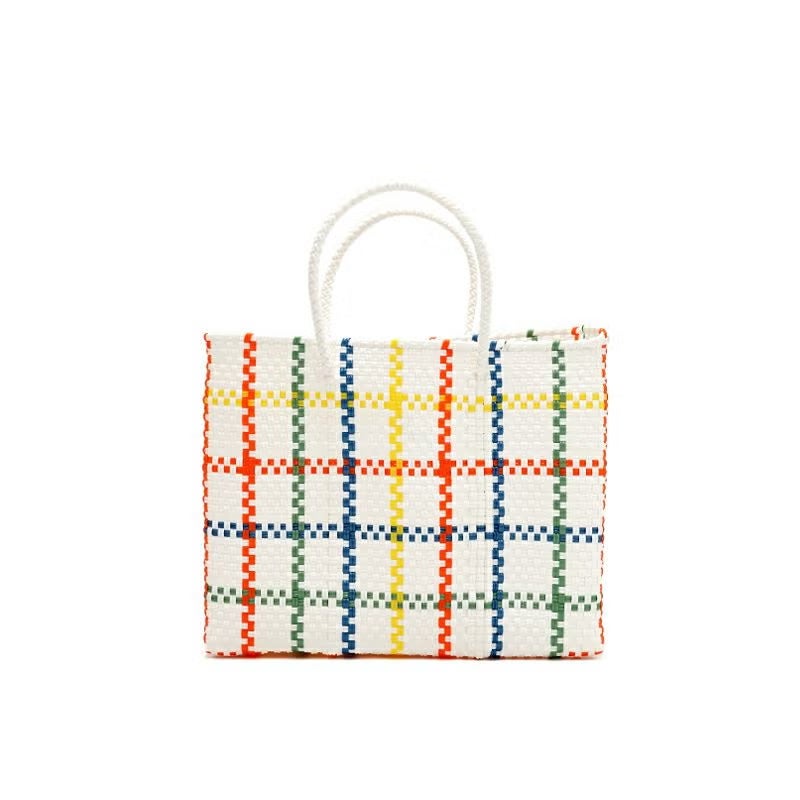 MERCADO BAG - LATTICE - White / Multi Color (XS)【one and only