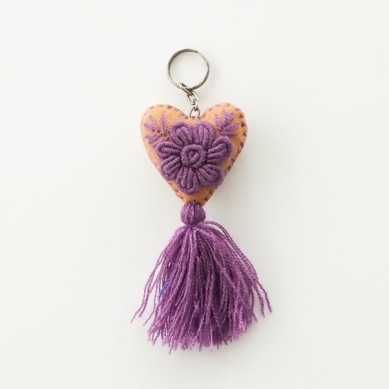 HEART CHARM 2026 -Brown / Purple ASSORT - (key ring type) | Letra
