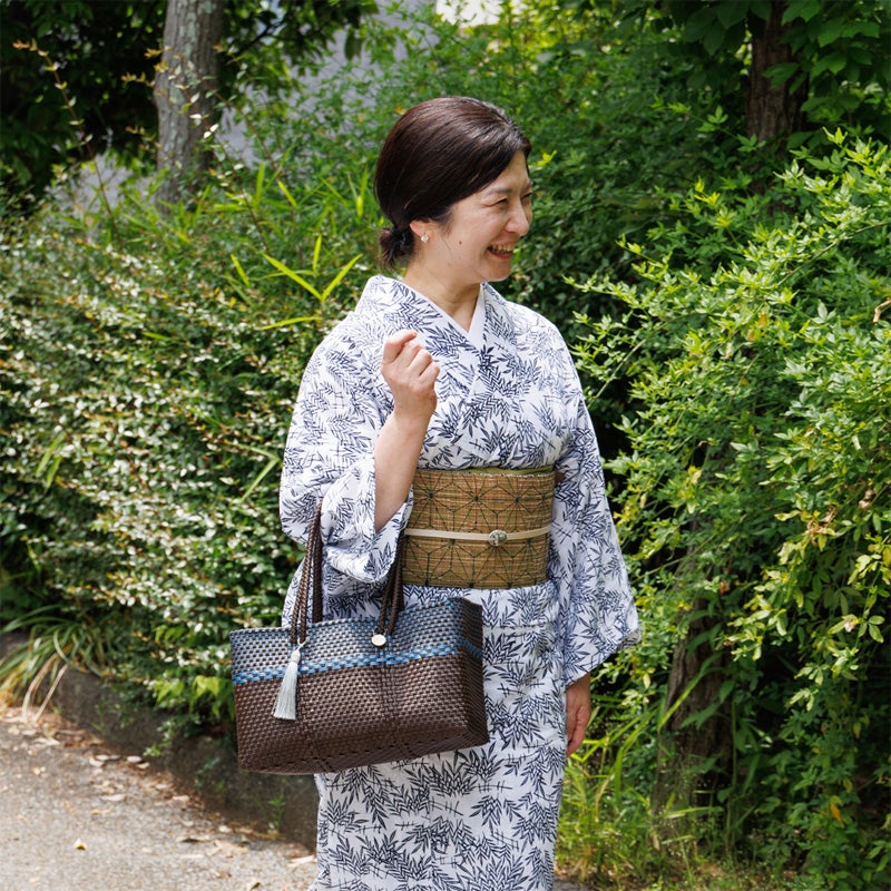 ら*ら様 グートオッガウ 4本セット バックヴィンテージ MERCADO BAG - Letra × hal ORIGINAL CHIWAWA - Dark Brown/Metallic