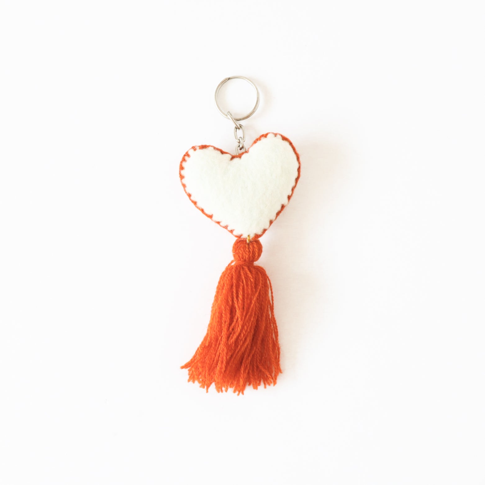 HEART CHARM 2026 - White/Camel ASSORT - (key ring type) | Letra